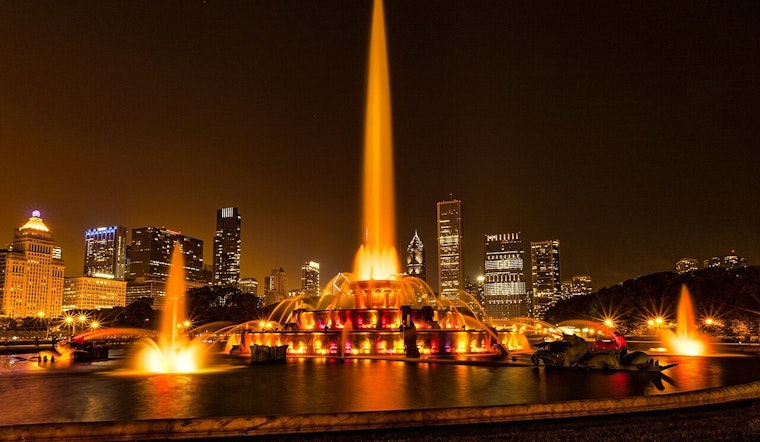 Final Curtain Call for Buckingham Fountain's 2025 Season in Grant Park Chicago on Halloween Night