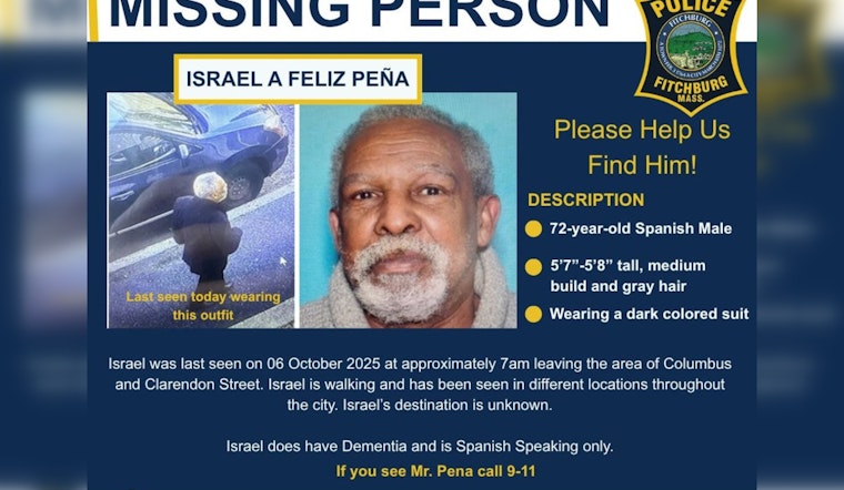 Fitchburg Police Seek Public's Help in Finding Missing 72-Year-Old Man with Dementia