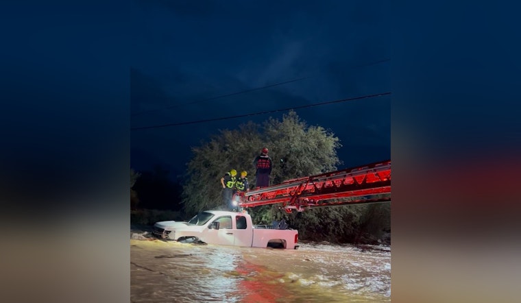 Flash Floods Prompt Rescues and Road Closures Amid Phoenix's Heaviest Rainfall Since 2018