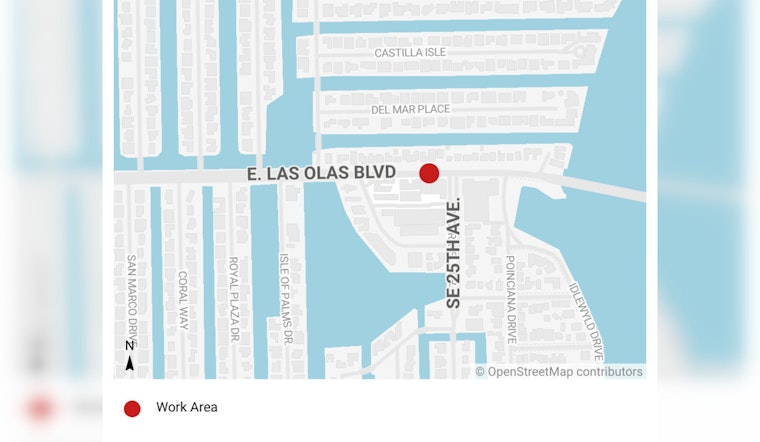 Fort Lauderdale Crews Respond to Water Main Leak on E. Las Olas Boulevard, Traffic Delays Expected