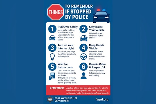 Fort Wayne Police Issue Safety Guidelines for Public During Traffic Stops