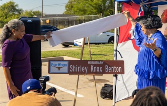 Fort Worth Honors Beloved Educator Shirley Knox Benton with Memorial Street Sign Toppers