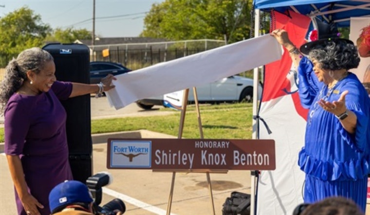 Fort Worth Honors Beloved Educator Shirley Knox Benton with Memorial Street Sign Toppers