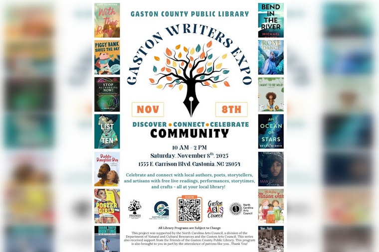Gaston Writers Expo to Spotlight Local Creativity in Gastonia with Free Public Event