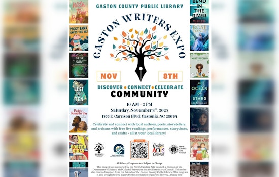 Gaston Writers Expo to Spotlight Local Creativity in Gastonia with Free Public Event