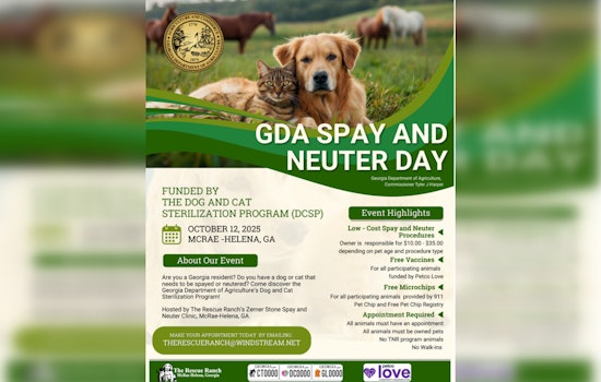Georgia Department of Agriculture Launches Spay and Neuter Initiative to Curb Pet Overpopulation in Rural Areas