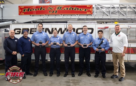 Greenwood Fire Department Celebrates Promotion of Five B-Shift Firefighters to First Class