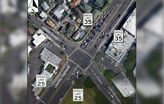 HDOT Increases Speed Limit to 35mph on Honolulu-Bound Likelike Highway Before School Street
