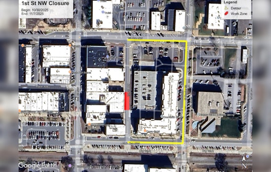 Hickory Commuters Alert – Temporary Detour as First Street NW Closes for Renovations