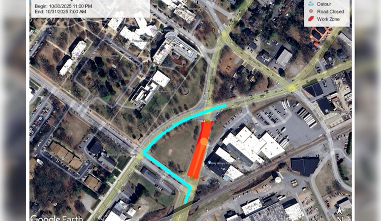 Hickory's Lenoir Rhyne Blvd NE Closed Overnight for Traffic Signal Work; Detours in Place