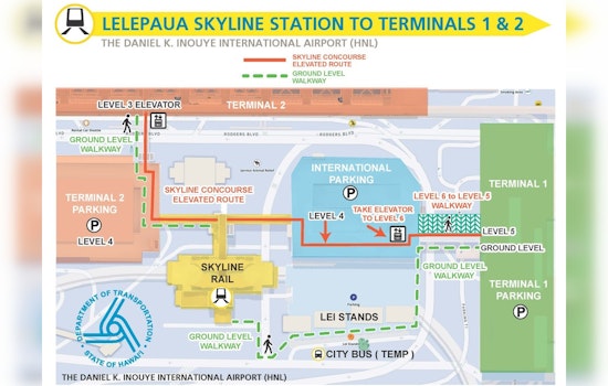 Honolulu's Daniel K. Inouye International Airport Welcomes New Skyline Rail Station and Ground Transportation Upgrades