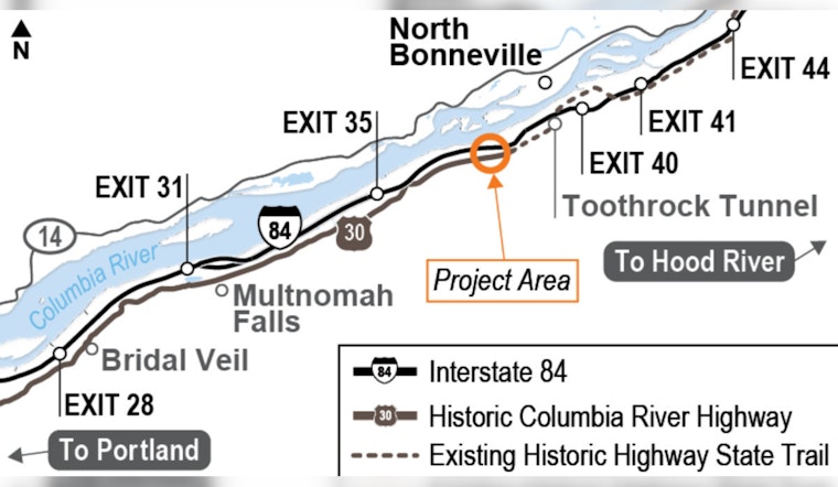 Interstate 84 Lane Closures Near Warrendale to Last Through Late 2025 Due to Bridge Project, Warns ODOT