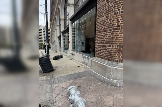 Investigation Underway After Suspected Stolen Vehicle Crashes into Atlanta Building on Peachtree Street