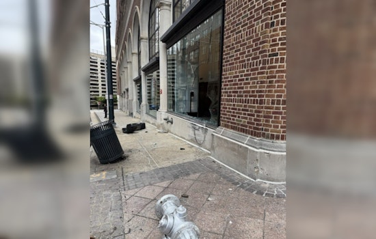Investigation Underway After Suspected Stolen Vehicle Crashes into Atlanta Building on Peachtree Street