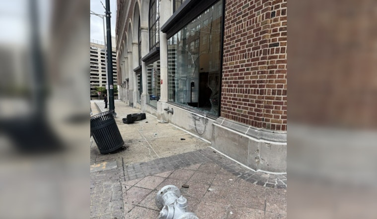 Investigation Underway After Suspected Stolen Vehicle Crashes into Atlanta Building on Peachtree Street