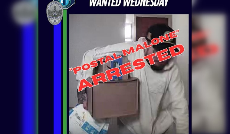 Irvine Police Nab 'Postal Malone' Suspect in Wake of Community Tips on Package Thefts