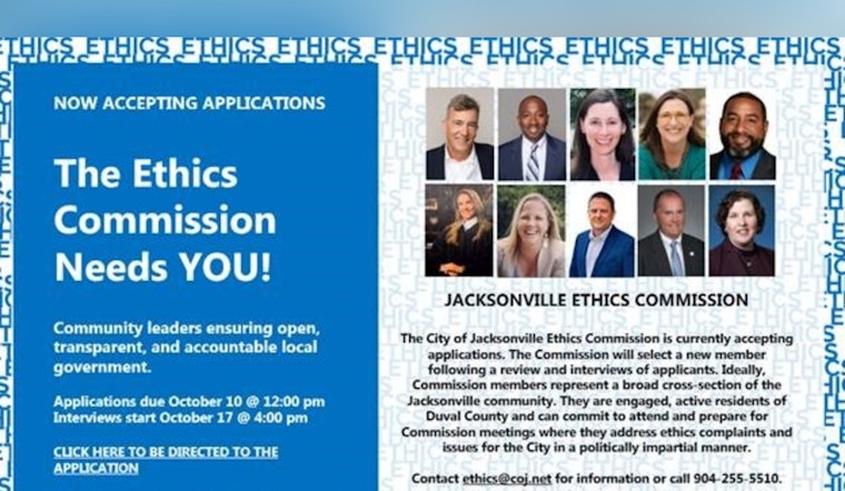 Jacksonville Ethics Commission Announces New Vacancy for Advocates of Transparent Governance