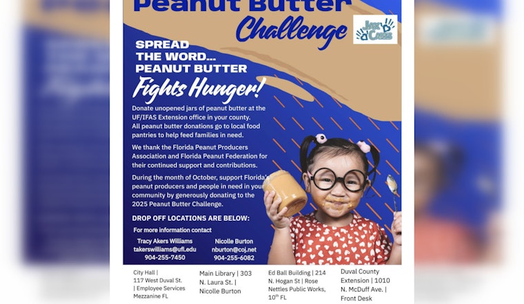 Jacksonville Rallies Community in Final Week of 2025 Peanut Butter Challenge to Combat Hunger