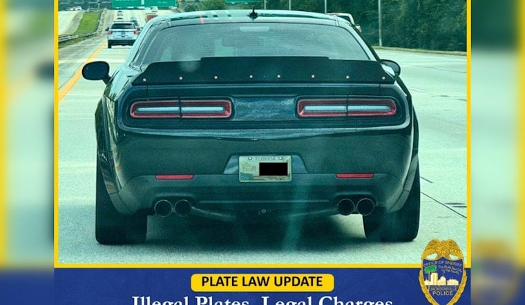 Jacksonville Sheriff's Office Cracks Down on Obscured License Plates with Tougher Penalties