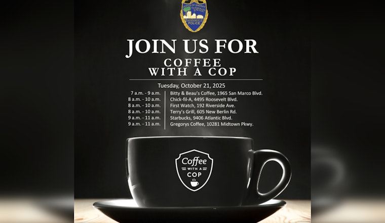 Jacksonville Sheriff's Office Hosts "Coffee with a Cop" Events to Foster Community Dialogue