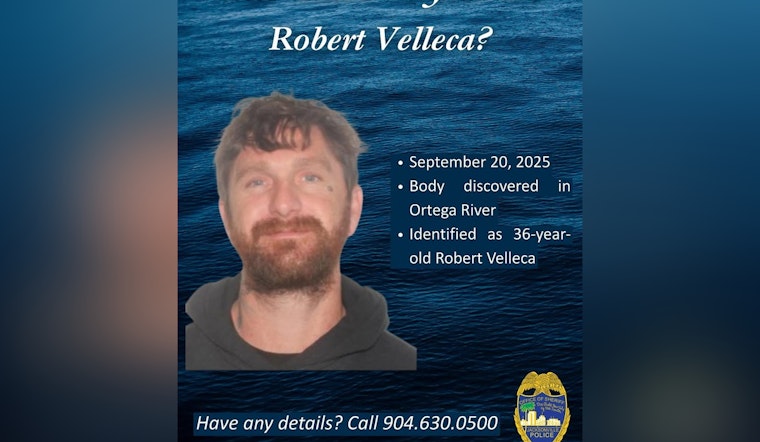 Jacksonville Sheriff's Office Seeks Community Help in Murder Investigation of Robert Velleca