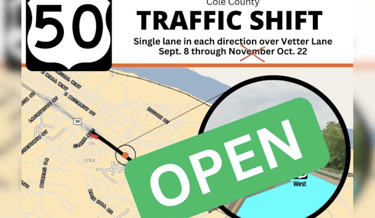 Jefferson City Commuters Celebrate Early Reopening of U.S. Route 50 After Bridge Rehabilitation