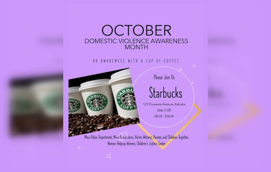Join Maui Police Department's Coffee Event to Confront Domestic Violence on October 21 in Kahului