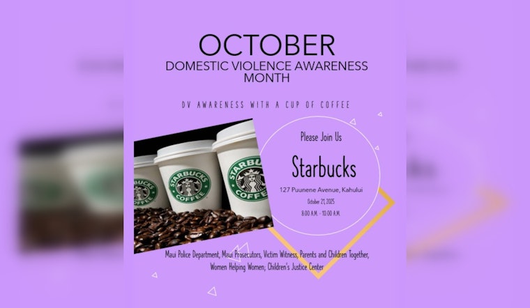 Join Maui Police Department's Coffee Event to Confront Domestic Violence on October 21 in Kahului