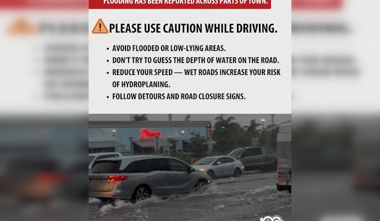 Jupiter and Palm Beach Gardens Drivers Warned of Hazardous Road Conditions Amid Flooding