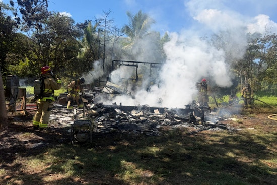 Kaua‘i Fire Department Extinguishes Moloa‘a House Fire, Reports No Injuries and $105,000 in Damages