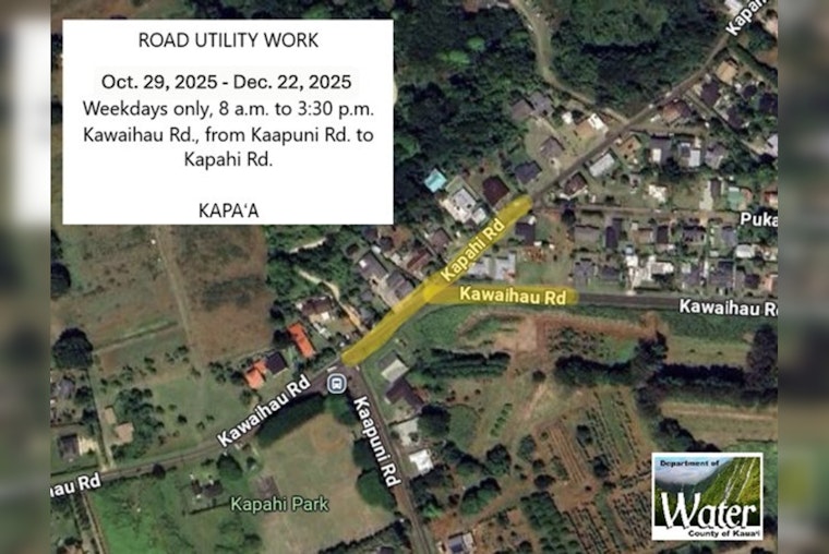 Kawaihau Road Undergoes Crucial Water System Upgrade, Delays Expected Through December
