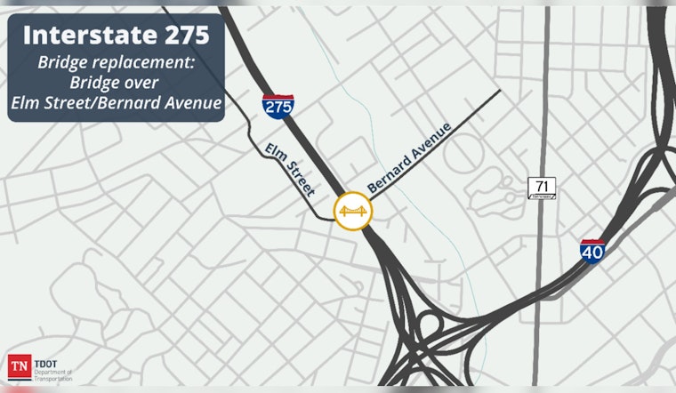 Knoxville Alert: I-275 Nightly Lane Closures for Bridge Work Starting October 13