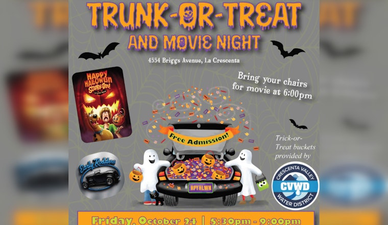 La Crescenta Sheriff's Station Invites Community to Free Trunk-or-Treat & Movie Night on October 24