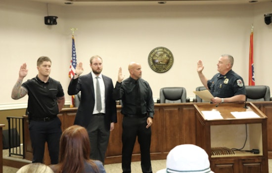 La Vergne Police Department Swears in New Dispatcher and Three Officers to Bolster City Safety
