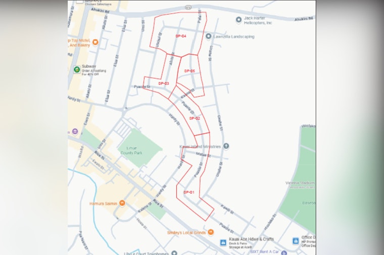 Lane Closures in Līhu‘e for Hawaiian Telecom's Fiber Optic Upgrades Starting Oct. 13