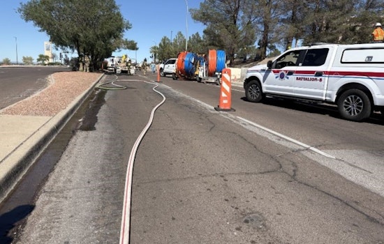 Las Cruces Firefighters and Utilities Workers Successfully Contain Gas Leak on South Telshor Boulevard