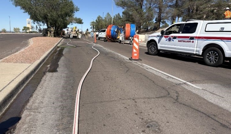 Las Cruces Firefighters and Utilities Workers Successfully Contain Gas Leak on South Telshor Boulevard