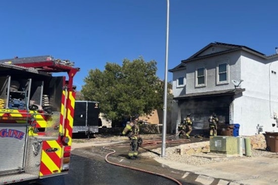 Las Cruces Home's Garage Engulfed in Flames, Homeowner Suffers Minor Burns, Firefighters Prevent Further Spread