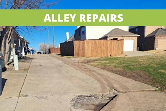 Lewisville Announces Alley Repairs Near Garden Ridge, SAZ Infrastructure to Commence Work on October 6