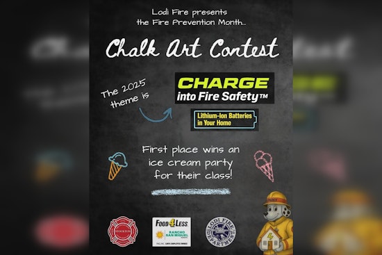 Lodi Fire Department Ignites Creativity with Youth Chalk Art Contest for Fire Safety Awareness