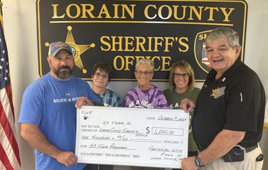 Lorain County Sheriff's K-9 Unit Receives $1,000 Boost from Partners With Paws