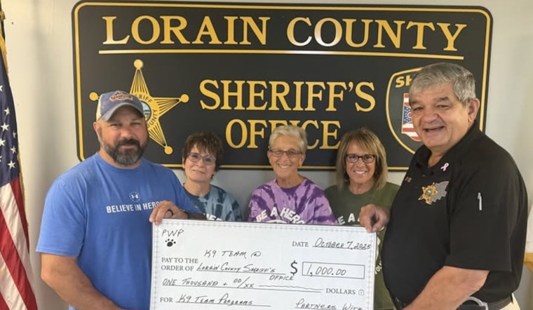 Lorain County Sheriff's K-9 Unit Receives $1,000 Boost from Partners With Paws