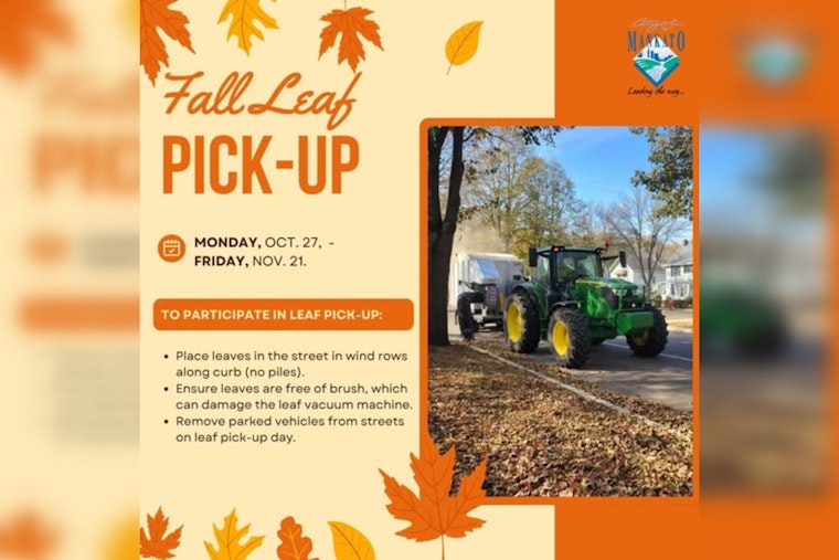 Mankato Announces Leaf Pick-Up Schedule to Ensure Clean Streets and Safety
