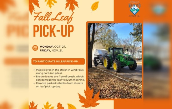 Mankato Announces Leaf Pick-Up Schedule to Ensure Clean Streets and Safety