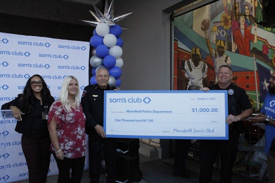 Mansfield Celebrates Sam's Club Grand Reopening with Community Support and $1,000 Police Donation