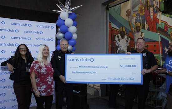 Mansfield Celebrates Sam's Club Grand Reopening with Community Support and $1,000 Police Donation