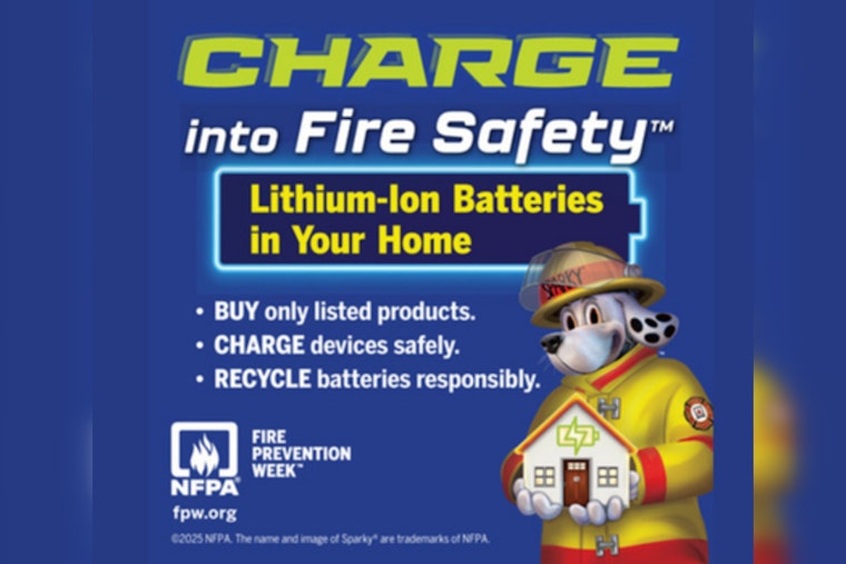 Maple Grove Fire-Rescue Teams Up with NFPA for Fire Prevention Week Focused on Lithium-Ion Battery Safety