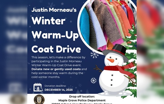 Maple Grove Police Department Launches Winter Coat Drive to Support Community Warmth