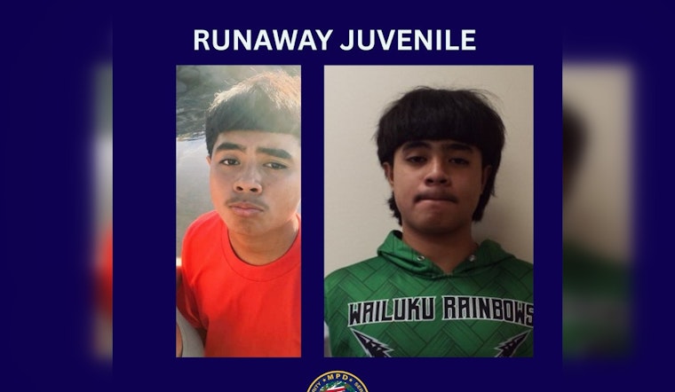 Maui Police Seek Community Help to Find Repeat Runaway Teen Noah Aliksa in Lahaina