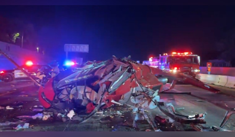 Medical Helicopter Crashes on Sacramento Highway, Three Crew Members Critically Injured
